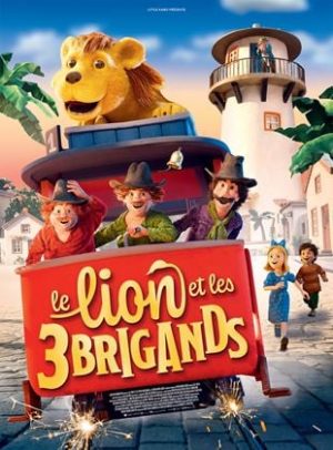 Affiche du film "Le Lion et les trois brigands"